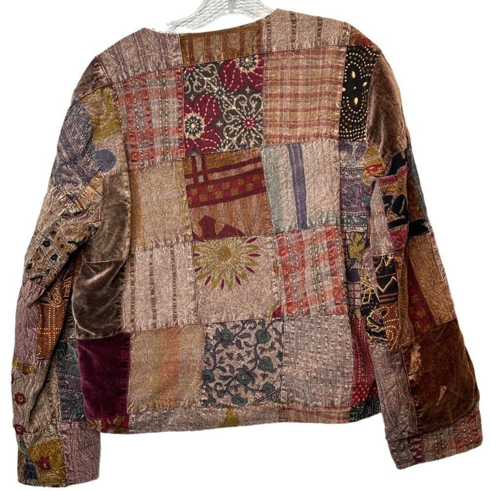 Sacred Threads Multi-Colored Collarless Jacket Me… - image 2